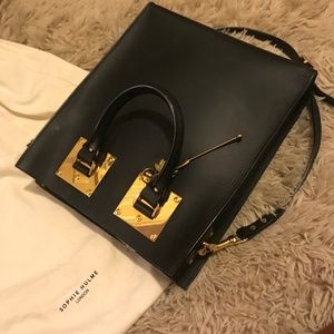 Sophie Hulme Black Albion Tote Classic Black Gold